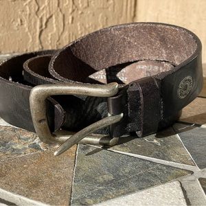 Mens Levi Strauss black leather belt